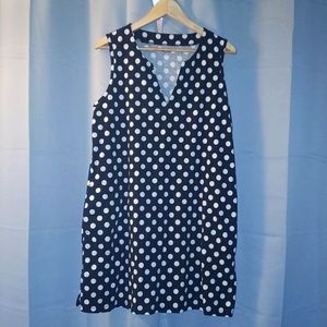Land's End Polka Dot Dress with Pockets